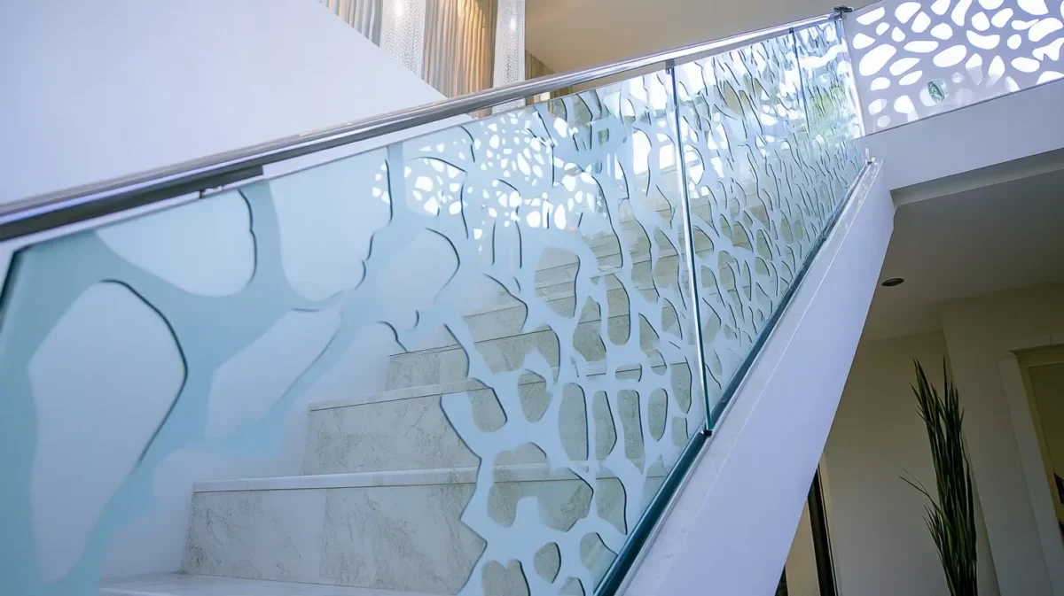 Acid-Etched Patterned Railings