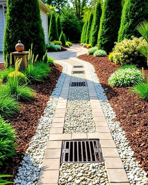 Drainage Paths in patio construction