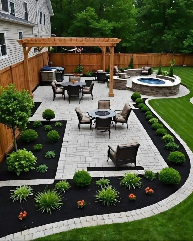 Integration With Existing Landscape with patio construction