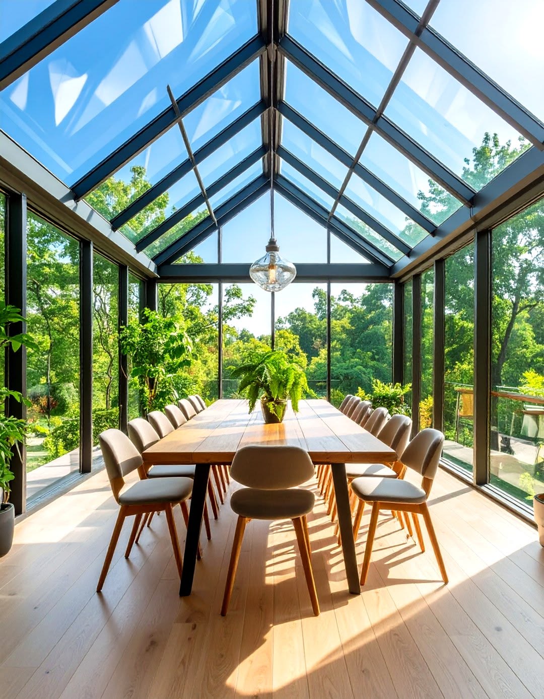clear outdoor view from sunroom